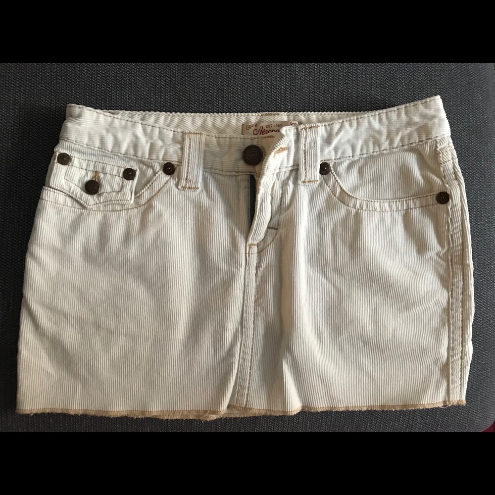 Corduroy mini skirt